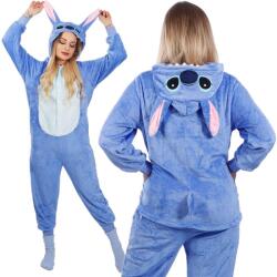  Pijama tip salopeta pentru adulti, model Stitch, marime L (HA-5075)