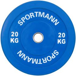 Sportmann Greutate Cauciuc Bumper Plate SPORTMANN - 20 kg / 51 mm - Albastru (SM1259)