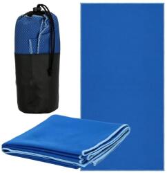  Prosop de plaja cu uscare de rapida, husa de transport, 75x150cm, albastru (CS-0015) Prosop