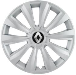 AutoHelix MSA Set 4 capace roti 15 inchi (R15) Delta Gri, Compatibile cu Renault (4627)