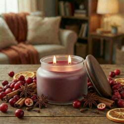 Pure Integrity Szójaviasz gyertya Vörösáfonya fűszer (CRANBERRY SPICE) 10 uncia (284g)