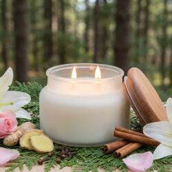 Pure Integrity Szójaviasz gyertya Fehér cédrus és fűszerek (WHITE CEDAR & SPICE) 10 uncia (284g)