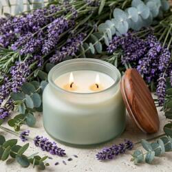 Pure Integrity Szójaviasz gyertya Eukalpitusz és Levendula (EUCALYPTUS & LAVENDER) 10 uncia (284g)