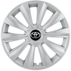 AutoHelix MSA Set 4 capace roti 15 inchi (R15) Delta Gri, Compatibile Cu Toyota (4955)
