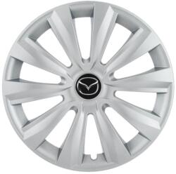 AutoHelix MSA Set 4 capace roti 15 inchi (R15) Delta Gri, Compatibile cu Mazda (4598)
