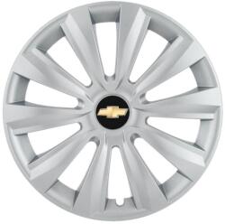 AutoHelix MSA Set 4 capace roti 15 inchi (R15) Delta Gri, Compatibile Cu Chevrolet (4904)