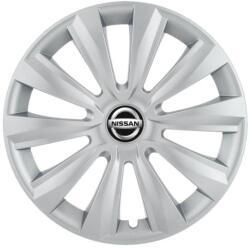 AutoHelix MSA Set 4 capace roti 15 inchi (R15) Delta Gri, Compatibile cu Nissan (4622)