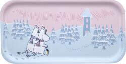 Muurla Tavă de servire Muminki Frosty Day 43 x 22 cm, albastru-roz (2600-4322-07) Tava
