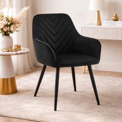 ARTOOL Scaun tip fotoliu pentru bucatarie si living Artool Nana, catifea neagra (3946_1)