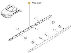 Original Renault Ornament usa fata dreapta Clio model dupa 06/2001 ORIGINAL RENAULT 7700410279 (7700410279)