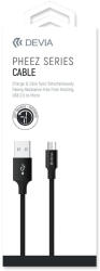 DEVIA Cablu Pheez Series MicroUSB Black 1m-T. Verde 0.1 lei/buc (DVPSMUCBK) - vexio