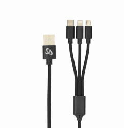 SBOX USB 2.0 8-pin/Type-C/Micro USB charging only 2.4A 1M BULK (T-MLX53345) - vexio