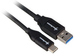 Sharkoon USB 3.1 Cable A-C - black - 1m (4044951021147) - vexio