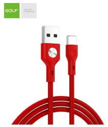 GOLF Cablu USB la USB tip C Golf CD Leather SPACE 3A ROSU SL03/60T - PM1 (A0112764) - vexio