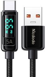 Mcdodo Cablu Date si Incarcare USB-A - USB-C CA-8690 Display, 66W, 1.2m, Negru (CA-8690) - vexio