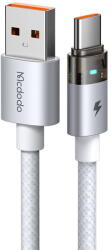 Mcdodo Cablu, USB-C la USB-A, Transparent, 6A, 1.2m - (CA-6892) - White (KF2359041) - vexio