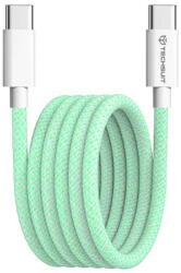 Techsuit Cablu de date Type-C pentru Apple, Android, PD60W, Super Fast Charging, 1m - Techsuit (PCB114D) - Green (KF2342058) - vexio