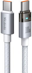 Mcdodo Cablu, USB-C la USB-C, Transparent, 100W, 1.2m - Mcdodo (CA-5582) - White (KF2359033) - vexio