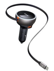 Mcdodo Incarcator pentru Masina, 80W, Dual Port, Cablu Retractabil 80cm - CC-4850 - Black (KF2358798) - vexio