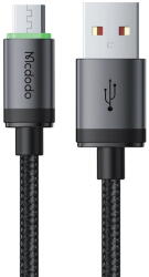 Mcdodo Cablu USB la Micro-USB, QC4.0 Aluminiu, Nailon Impletit, 1m - Mcdodo (CA-3990) - Black (KF2358841) - vexio