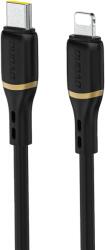 Dudao L25X USB-C - Lightning Cable 1m 30W with Soft Silicone Braid - Black (L25X black) - vexio