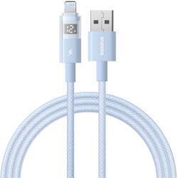 Baseus Cablu de Date cu Afisaj Digital, USB la Lightning, 2.4A, 1m - Display 2 (P10382700311-00) - Galaxy Blue (P10382700311-00) - vexio