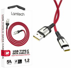  USB la Type-C, 5A, 1.2m, Red (PHA-5202021111856)