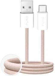 PURO Fabrik 10W Braided Cable USB-A - USB-C 1.5m - Beige (PUCAC10WFABK415MTBEG) - vexio
