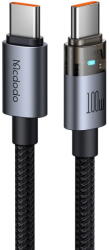 Mcdodo Cablu, USB-C la USB-C, Transparent, 100W, 1.2m - Mcdodo (CA-5580) - Black (KF2359035) - vexio