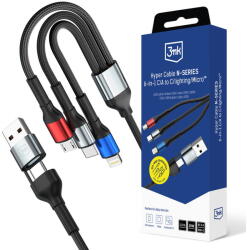 3mk Protection Cablu Alimentare 6in1, 18W, 1.2m - 3mk Hyper N-Series - Black (KF2360208) - vexio
