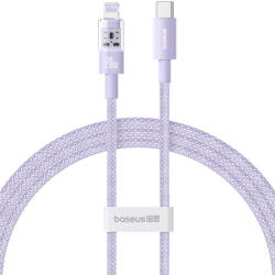 Baseus Cablu USB-C la Lightning, Fast Charging 20W, 2m - Gem (P10373001511-01) - Nebula Purple (KF2332287) - vexio