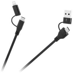 Cabletech CABLU USB A/C - USB C/LIGHTNING (2+2) 1M (KPO3943) - vexio