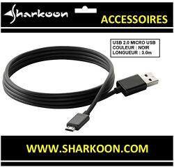 Sharkoon USB 2.0 A-B Micro black 3, 0m (4044951015504)