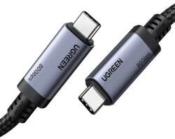 UGREEN CABLU alimentare si date Ugreen, "L706", USB4 / Thunderbold Fast Charging Data Cable pt. smartphone, USB Type-C la USB Type-C 240W / 5A, braided, 1m, negru (65383) - vexio