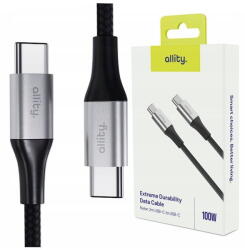 Allity Cablu de date si incarcare AUC-01 USB-C to USB-C 100W 2m Negru (5906667550337)