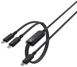 ACEFAST Cablu de Incarcare Type-C la 2x Type-C, 100W, 20V/5A, 480Mb/s, 1.2m, Fast Charge- (C5-11) - Black (KF2349270) - vexio
