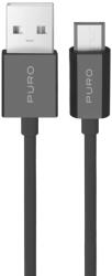 PURO TPE 12W USB-A - microUSB 1m Cable - Black (PUCM12WBLK) - vexio