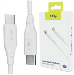 Allity Cablu de date si incarcare Allity AUC-02 USB-C to USB-C 60W 1m Alb (5906667550221)