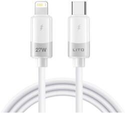 Lito Cablu de Date Fast cu Mufe Lightning, Type-C - Lito Liquid Silicone (LD07) - White (KF2355207) - vexio