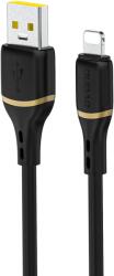 Dudao L25L 30W USB-A - Lightning Cable with Soft Silicone Braid Lightning 1m - Black (L25L black) - vexio