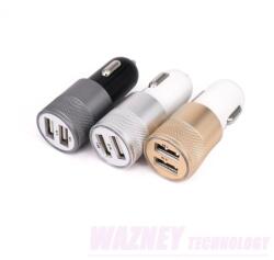  Dual micro USB 5V 2.1A Aluminum (dualusbauto)