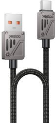 Yesido Cablu de Date, USB la Type-C, 18W, Fast Charging, 1.2m - Yesido (CA135C) - Black (KF2355127) - vexio