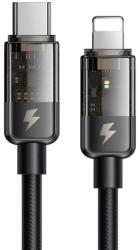 Mcdodo Cablu, Type-C la Lightning, 36W, Transparent, Oprire Automanta, 1.2m - Mcdodo (CA-3160) - Black (KF2359084) - vexio