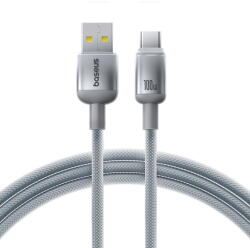 Baseus Cablu de Date, USB-A la USB-C, 100W, 2m - Discolor (E0420803) - Silver (E0420803)