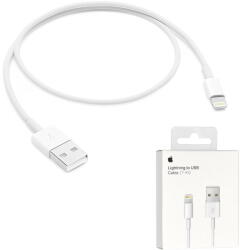 Apple Cablu de Date Lightning la USB 1m White (Blister Packing) (MUQW3) - vexio