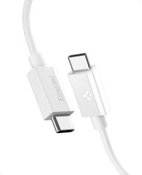 Spigen Cablu pentru Alimentare Type-C, 60W, 480Mbps - Spigen Essential EB6015CC (ACA10416) - White (KF2364976) - vexio