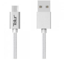 Tellur Data cable, USB to Micro USB, Nylon Braided, 1m silver (T-MLX38482)
