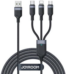JOYROOM Multi-Use Series 3-in-1 cable S-1T3018A18 Lightning USB-C micro USB 1.2m - black (6956116758608)