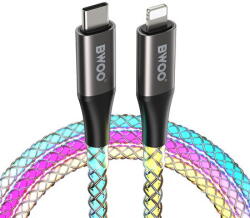 Bwoo CABLU USB-C - LIGHTNING 27W ILUMINAT RGB (GSM183249) - vexio