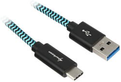 Sharkoon USB 3.1 A-C black / blue 0.5m - Aluminum + Braid (4044951027118)